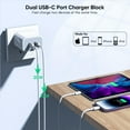thumbnail image 6 of Dual Port Green Fast Charger【MFi Certified】Compatible with iPhone14/13/12/11/X,Dual Port USB C Charger,Fast Charging Block,Quick USB C Wall Charger Plug with Type C Lightning Cable, 6 of 7
