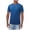 Blue, variant on Mens Quick Dry Textured Crew Neck T-Shirt - Breathable Moisture Wicking Slim Fit Polyester Tee for Casual Gym Workout Yellow,Size L