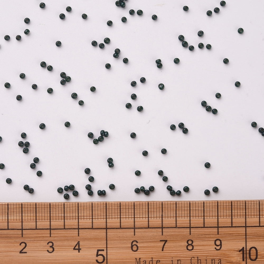 11/0 FGB Grade A Round Glass Seed Beads Baking Paint Dark Green 2.3x1.5mm Hole: 1mm 48500pcs/pound