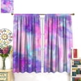 thumbnail image 3 of Galaxy Blackout Curtains Romantic Dreamy Pink Purple Art Print for Girls Bedroom Living Room Kitchen Decor Rod Pocket Window Drapes 2 Panels 84x84in, 3 of 6