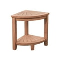 thumbnail image 2 of Nordic Teak 15" Shower and Bath Corner Stool with Shelf - Brown, 2 of 8