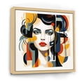 thumbnail image 2 of Designart "Portrait of a Woman in Art Deco Style I" Abstract Portraits Floater Framed Canvas Art Print, 2 of 7