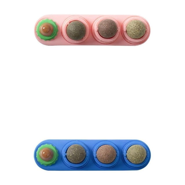 de hierba gatera de 2 piezas, golosinas de pared desmontables