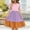 Purple, variant on JUSLIO Girls Color Block Dress Cute Crew Neck Flutter Casual Dresses Size 5 Y
