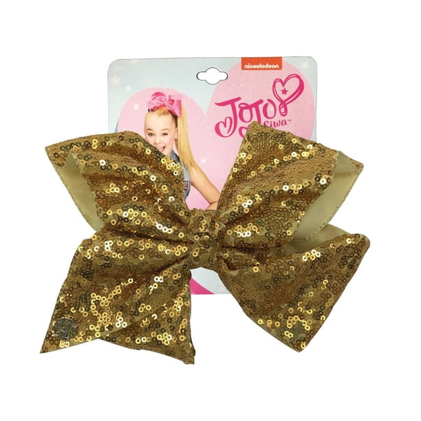 JoJo Siwa - JoJo Siwa Gold Sequin Hair Bow - Walmart.com - Walmart.com