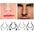 thumbnail image 3 of Nose Ring Non Piercing Stainless Steel Fake Nose Ring Septum Nose Hoop for Women, 3 of 10