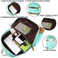 thumbnail image 5 of Mochila escolar para niñas, mochila ligera de lona, ​​mochila a rayas, mochila para estudiantes, mochila para adolescentes con caja, bolsa para lápices, 5 of 5