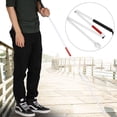 thumbnail image 4 of 50in Blind Cane Mobility Stick 4 Sections Reflective Red and White Cane with Elastic Strap, Seeing and Sight Impaired Foldable Blind Walking Stick for Visually Impaired Men and Wom, 4 of 8