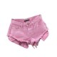 thumbnail image 2 of Pantalones cortos informales de cintura baja para mujer, pantalones cortos de verano con dobladillo desgastado, Color puro, línea A, 2 of 8