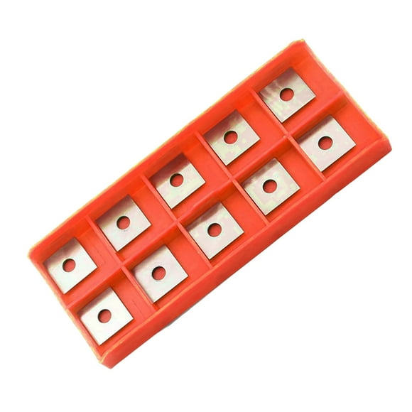BTOER 10Pcs Carbide Insert Blade 12*12*1.5mm Square Straight For Wood Planer Cutter Finishing Lathe Turning Tool Carpentry Accessories