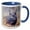 Blue/White, variant on 3drose, Mule Deer Buck, Foggy Frosty Morning, 11oz Two-tone Green Mug