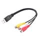 thumbnail image 1 of 1pc Usb Male Plug To 3 Rca Female Adapter Audio Converter Video Av A/v Cable Usb To Rca Cable For H, 1 of 5