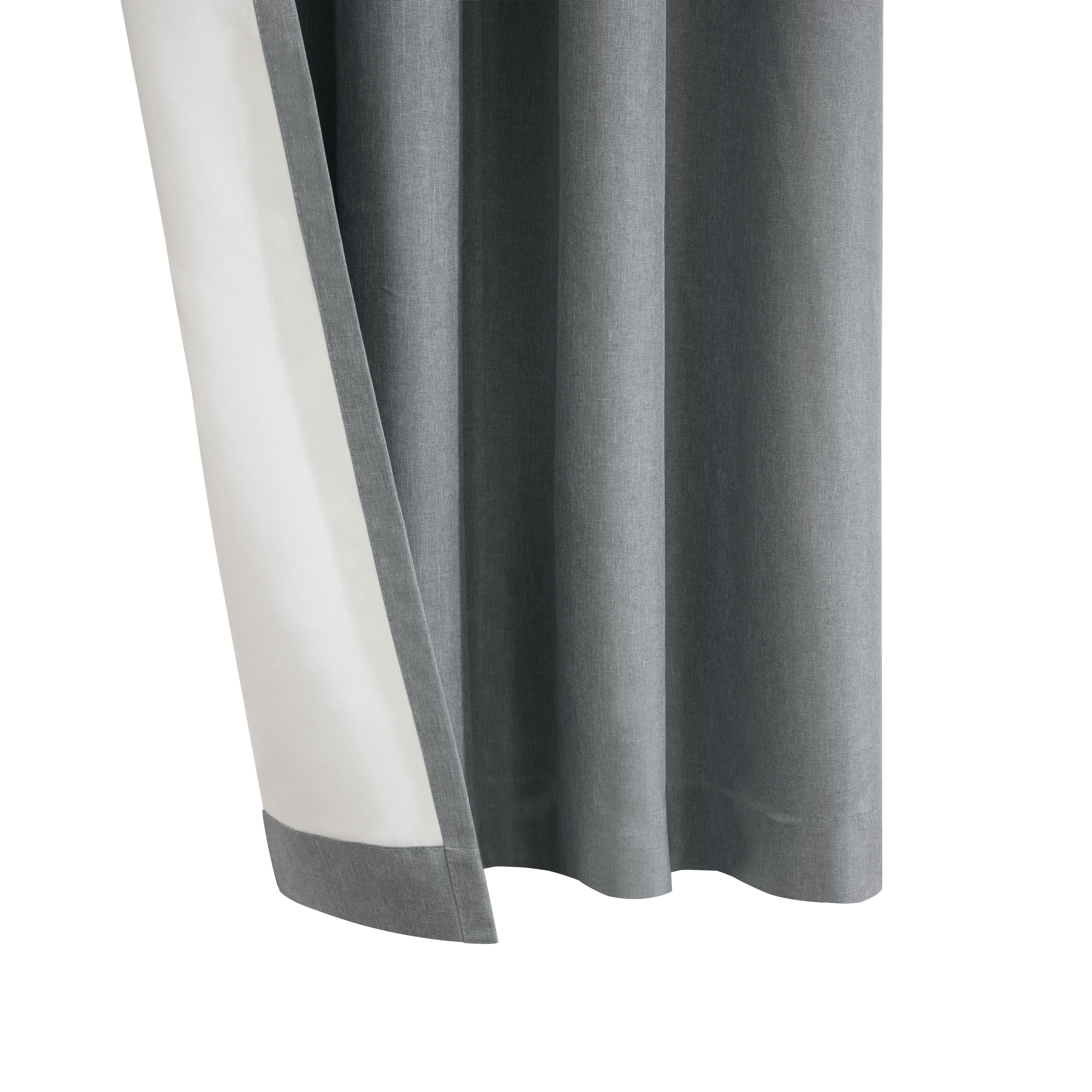Elba Total Blackout Textured Curtain Panel 52" x 84" in Blue