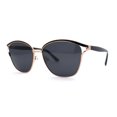 thumbnail image 2 of Polarized Womens Ribbon Frame Designer Fashion Style Sunglasses Gold Black, 2 of 4