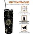 thumbnail image 3 of Moon Tumbler with Lid and Straw, Moon Phase Gothic Decor, Moon Mug, Moon Coffee Mug, Moon Stuff, Gothic Gifts, Witchy Gifts, Goth Decor, 20oz Insulated Stainless Steel Skinny Tumbler, 3 of 6