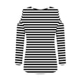 thumbnail image 5 of JYLPZYR Womens T Shirt Women's Tops V Neck 3/4 Sleeve Shirts Casual Blouses Cold Shoulder Tops Basic Tees Floral Print Tshirts (Black,L), 5 of 5