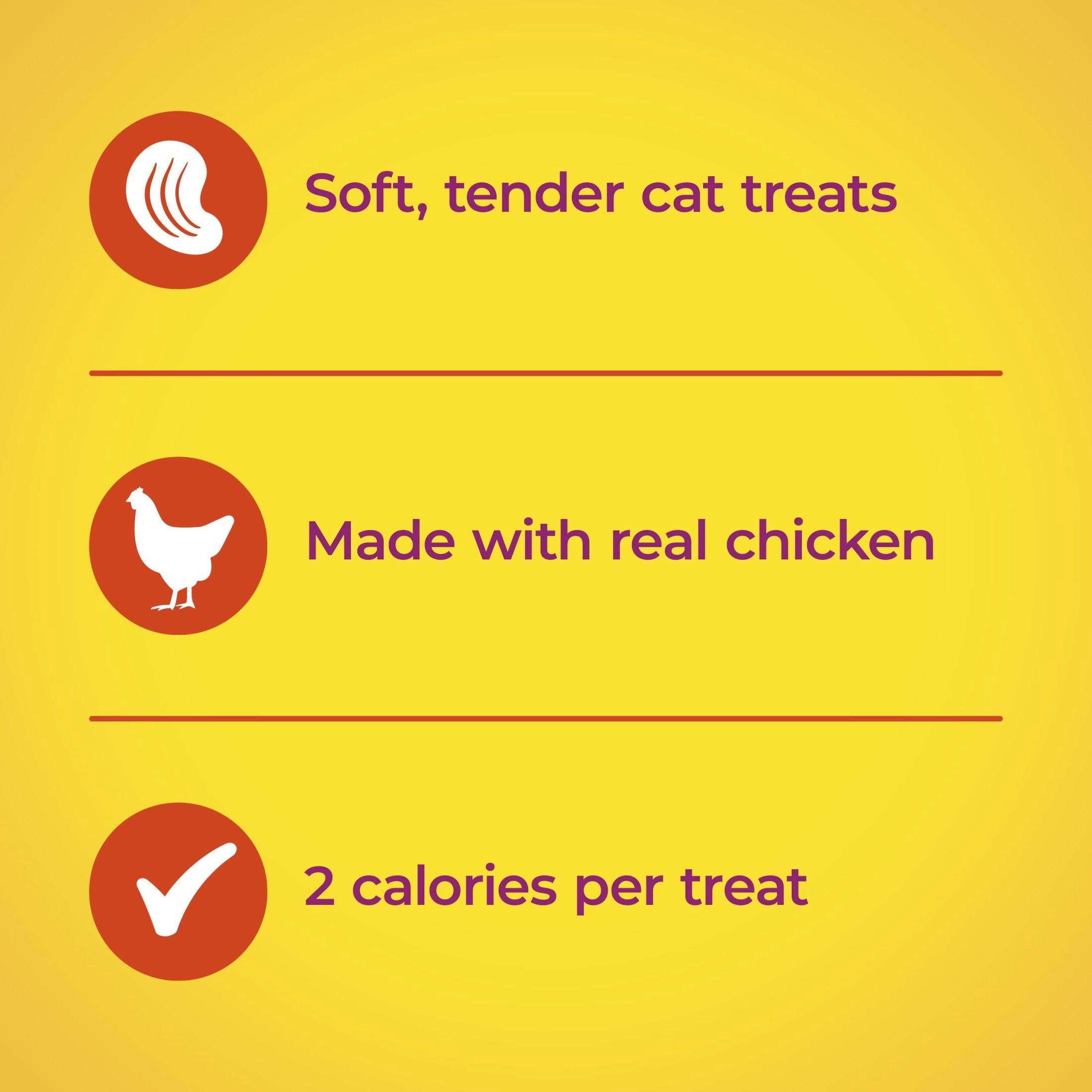 (12 pack) Meow Mix Irresistibles Soft Cat Treats Made With Real Chicken, 12 oz Pouch