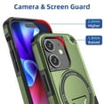 thumbnail image 6 of For iPhone 11 Case, iPhone 11 Phone Case [Compatible with Magsafe] [Built-in Invisible Stand] [Heavy Duty Drop Protection] Shockproof Rugged Protective Magnetic Cover Accessories,Armygreen, 6 of 7