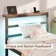 thumbnail image 6 of E-motie Twin Size Bed Frame with Storage Headboard, Heavy Duty Platform Bed Frame with Charging Station and LED Light, Easy to Assemble, No Box Spring Required, Black, 6 of 8