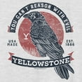 thumbnail image 2 of Women's Yellowstone Crow Yow Can't Reason With Evil  Racerback Tank Top White Heather Medium, 2 of 4