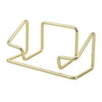 VORCOOL 1Pcs Golden Iron Business Card Display Stand Minimalist Design for Office Use