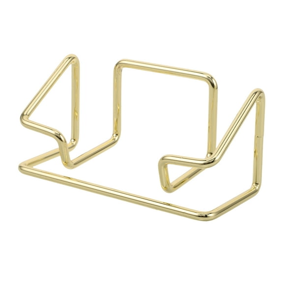 VORCOOL 1Pcs Golden Iron Business Card Display Stand Minimalist Design for Office Use