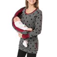 thumbnail image 5 of Chandails pour Femmes Automne Maternité Allaitement Chandail à Col Rond Compatible Allaitement Accès Caché Doux Extensible Mélange de Coton Chandail Manche Longue Femme Gris m, 5 of 5