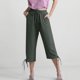 thumbnail image 5 of WILLBEST Pantalones Capri Casuales de Lino con Cordón Ajustable para Mujer, de Color Liso, Cómodos para Uso Diario. Extra Grande, 5 of 8