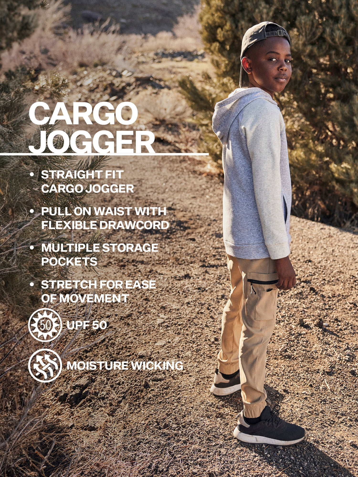Wrangler® ATG Boys Transit Jogger with Pull on Waist and Flexible Drawcord