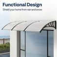 thumbnail image 6 of SPECSTAR Polycarbonate Window Door Awning Spliced Canopy Transparent with Black Bracket 40 Inch x 120 Inch, 6 of 9