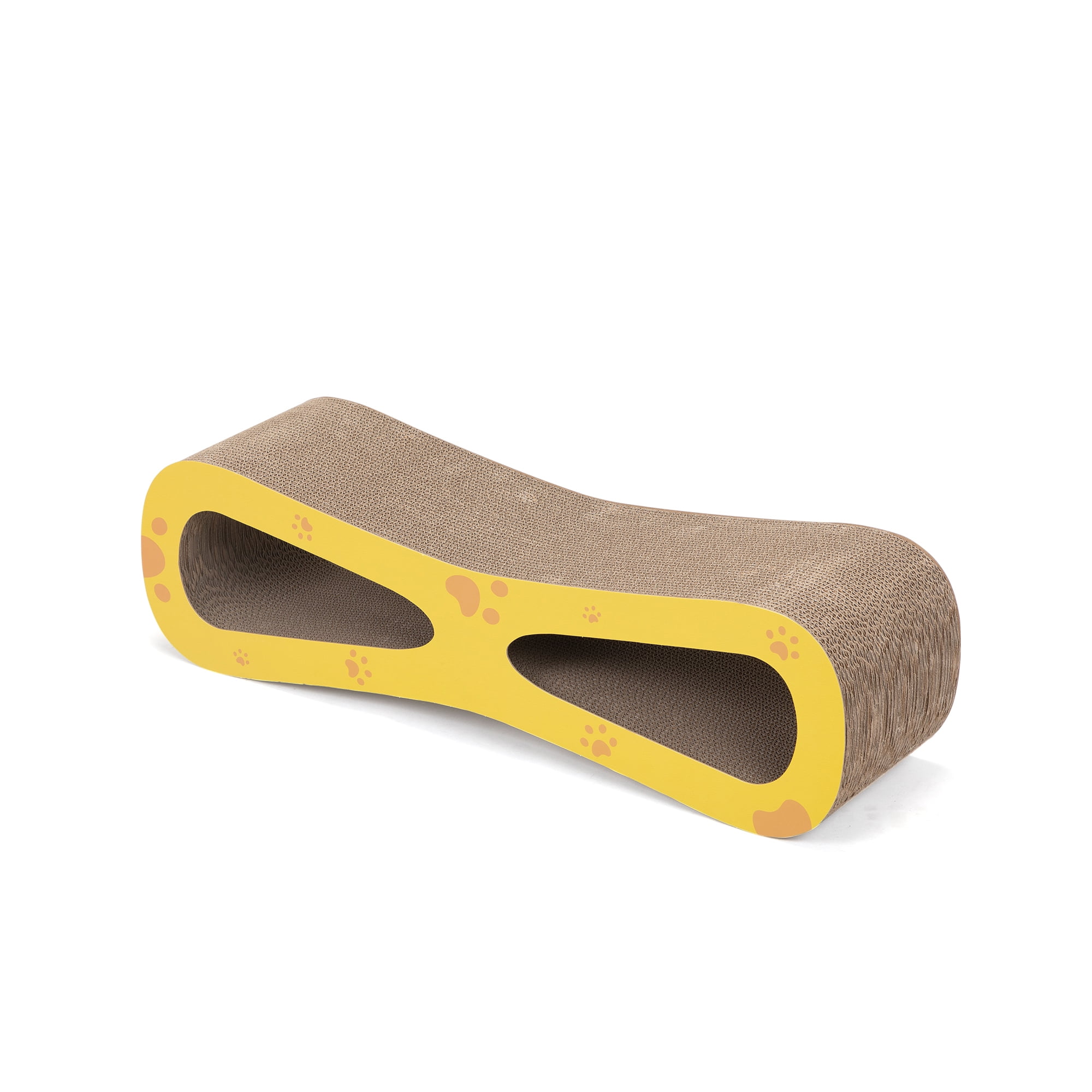 Pefilos 29" Cat Scratcher Lounge, Reversible Infinity Scratch Made from Recycled Corrugated Cardboard, Cat Scratching Bed, Beige Pefilos 29" Cat Scratcher Lounge, Reversible Infinity Scratch Made from Recycled Corrugated Cardboard, Cat Scratching Bed, Beige