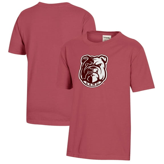 Youth Maroon Alabama A&M Bulldogs Logo Comfort Wash T-Shirt