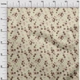 thumbnail image 3 of oneOone Tissu en Rayonne Marron Floral Rétro pour Couture Tissu Imprimé au Mètre 56 Pouces de Large, 3 of 5