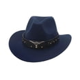 thumbnail image 1 of Sombrero de vaquero Yinane con protección solar Azul oscuro, 1 of 8