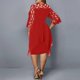 thumbnail image 5 of Plus Size Women Midi Dress Hollow Out Casual Cocktail Dress For Summer Autumn-Yvan, 5 of 5