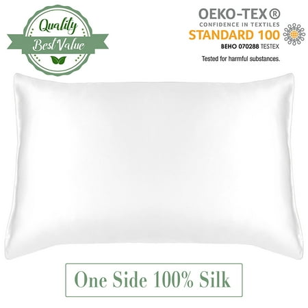 MYK 100% Pure Natural Mulberry Silk Pillowcase, 22 Momme Both Side for Hair and Skin Care, Queen Size 20