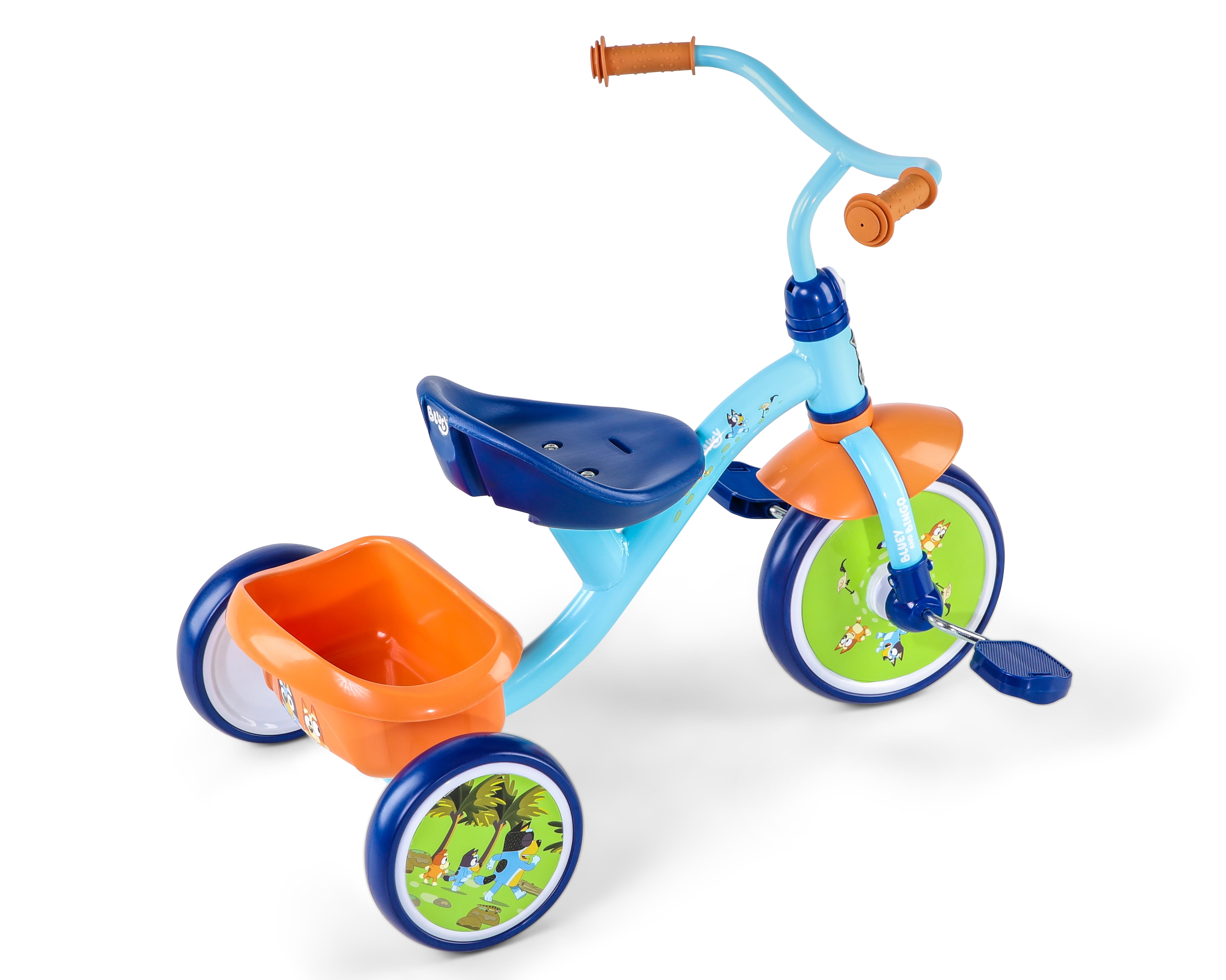 Dynacraft Bluey 10-inch Tricycle with Basket, For Toddlers Ages 2–5 Years, 1 Count