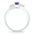 thumbnail image 2 of SZUL Women's Amethyst and Diamond Sparkle Ring in 10K White Gold, 2 of 5