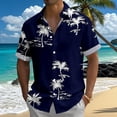 thumbnail image 6 of adaychics Men Beach Shirts Palm Tree Print Summer Button Down Shirts Casual Tops Short Sleeve for Beach Vacation, 6 of 7