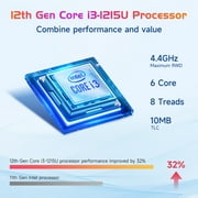 17.3Laptop-Computer 32GB RAM 1TB SSD 2025 Newest Student-Laptop Intel Pentium 6 Cores i3-1215U(Up to 4.40 GHz)) Business-Laptop with Backlit Keyboard Fingerprint ,Gray