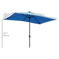 thumbnail image 3 of Outsunny Solar Parasol de Patio avec DEL et Inclinaison, Parasol de Table, Bleu Pâle, 3 of 10