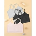 thumbnail image 2 of Happy Cherry Racerback Training Bra for Girls Sports Bra Cotton Yoga Bralette teenage Padded Bra Crop Top, 2 of 6