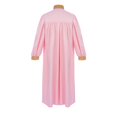 thumbnail image 3 of Men Church Robe Long Sleeve Stand-Collar Medieval Gowns Costume Unisex Metallic Gold Trim Church Choir Robes, 3 of 4