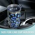 thumbnail image 5 of 40 oz Tumbler With handle and straw,Butterfly Stainless Steel Cup Extra Large Vacuum Double Wall Insulated Tumblers Travel Mug,Hot and cold beverages Car Cup, 5 of 6