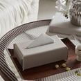thumbnail image 3 of Synthetic leather Tissue Box Cover for Living Room Decoration Grey, 3 of 5