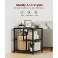 thumbnail image 5 of 21'' Black End Table with 3-Tier, Industrial Side Table Night Stand with Storage Shelf for Small Spaces, Bedroom, Living Room, 5 of 7