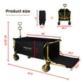 thumbnail image 2 of 67.5 in Extra Long Large Foldable Heavy Duty Utility Beach Wagon,Opened Tailgate and All-Terrain Wheels, 480lbs Capacity, Patented Ultra-Stable Frame, No Assembly Needed, Black, 2 of 25