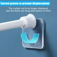 thumbnail image 4 of 6Pcs Adhesive Shower Curtain Rod Holder, Transparent Shower Curtain Rod Mount Holder, Shower Curtain Rod Tension Brackets No Drilling for Wall, Bathroom, Windows, Wardrobe, 4 of 7