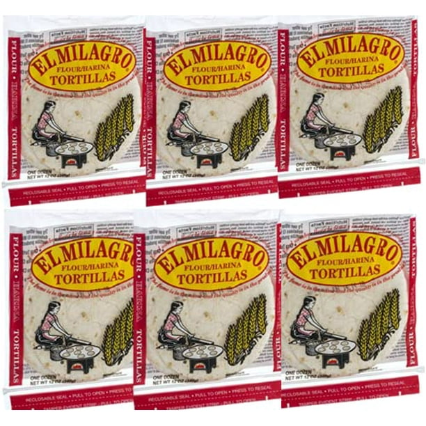 El Milagro Flour Tortillas 12 oz 12 Count ( pack of 6 )