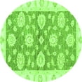 thumbnail image 1 of Ahgly Company Indoor Round Oriental Green Traditional Area Rugs, 6' Round, 1 of 4